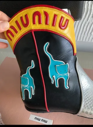 Stivali Miu Miu Silver & Giallo