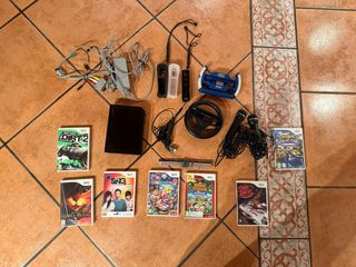 Consola Wii nera + accessori e giochi