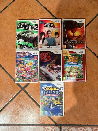 Consola Wii nera + accessori e giochi