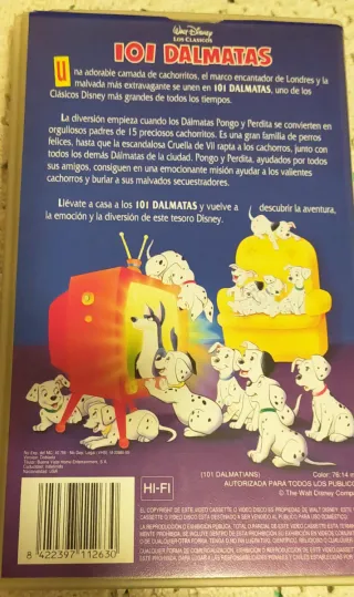 3 Películas VHS Clásicos Disney (Español)