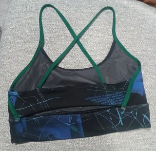 Sujetador deportivo Reebok negro y azul