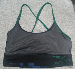 Sujetador deportivo Reebok negro y azul