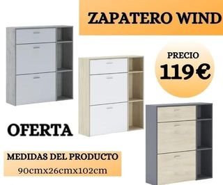 Zapatero Wind 3 puertas y 2 estantes