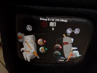 Silla de coche Kinderkraft negra de 15 a 36 kilos.