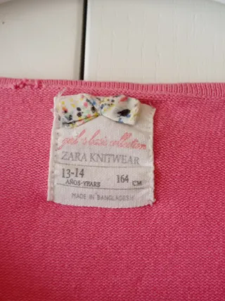 Cardigan Zara rosa 13/14 anni