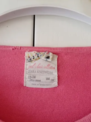 Cardigan Zara rosa 13/14 anni