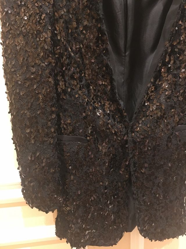 Chaqueta Zara Lentejuelas Negra