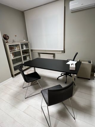 Silla Cantiléver Moderna Piel Sintética Negra