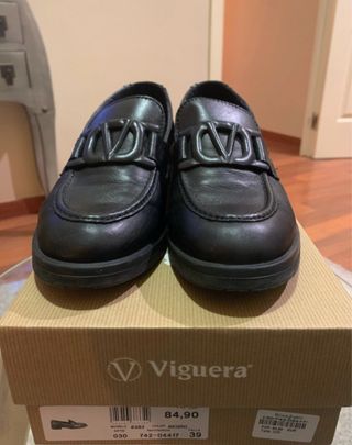 Mocasines Viguera Negros Talla 39