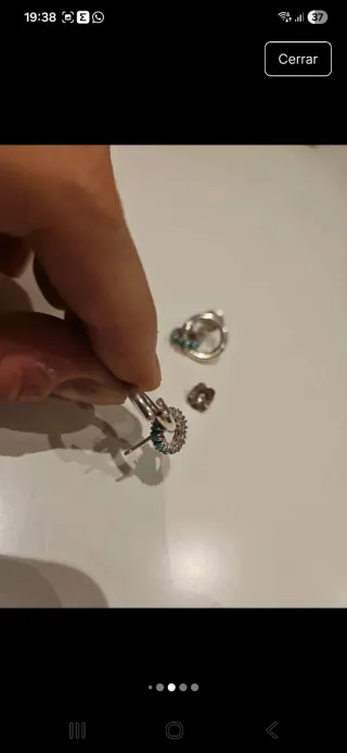 Pendientes Tous Aro Plata Turquesa