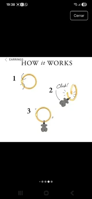 Pendientes Tous Aro Plata Turquesa