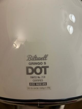 Casco de moto blanco integral