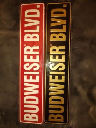 Targhe Budweiser Blvd Metallo Decorazione