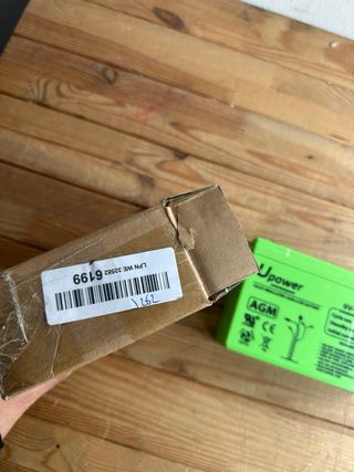 Batería U-Power AGM 6V 12Ah Recargable