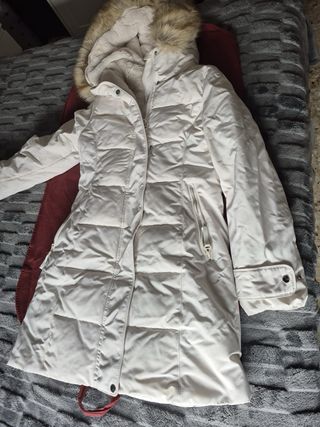 Abrigo polar Zara Beige Talla M