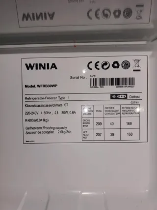 Frigorífico WINIA blanco