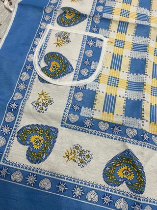 Grembiule da cucina fantasia cuori e fiori