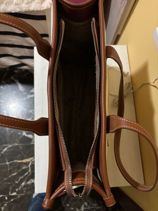 Bolso Tote Cacharel Beige y Marrón