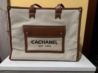 Bolso Tote Cacharel Beige y Marrón