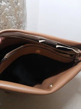Bolso bandolera Parfois Camel 28 cms de alto