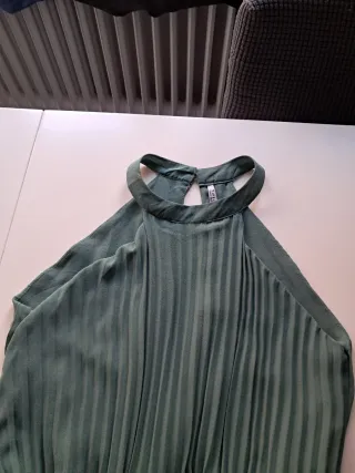 Mono pantalón fiesta verde azulado.