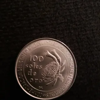 Moneta Perù 100 Soles Argento 1873-1973