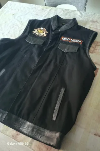 Chaleco indian estilo Harley-Davidson Negro