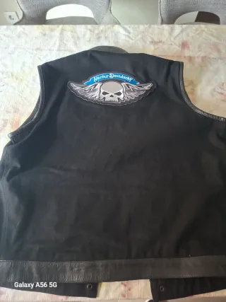 Chaleco indian estilo Harley-Davidson Negro