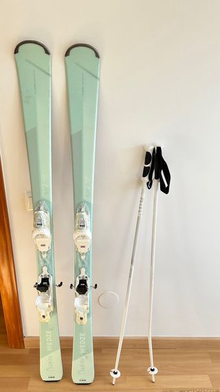Conjunto de esquís Wedze 149 cm + bastones + botas