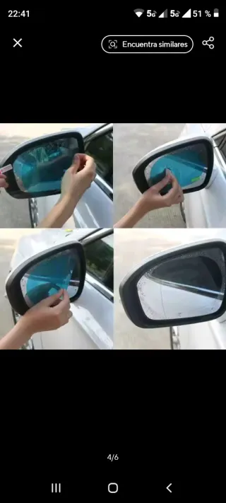 Lamina proyectará para retrovisores en lluvia