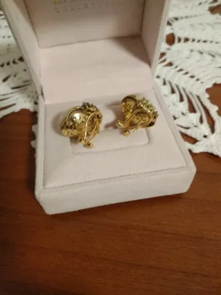 Pendientes Oro Perla Mabe y Circonitas