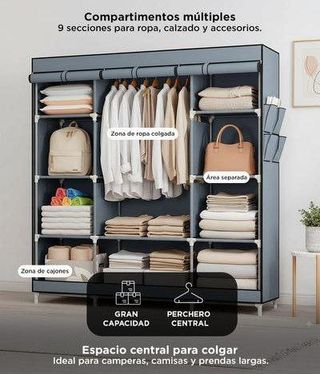 Armario Ropero Triple Grande 7House