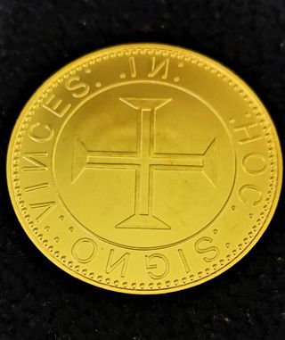 GRANDI MONETA PORTOGHESE IN ORO ANNO 1520 40 mm. PERFETTA