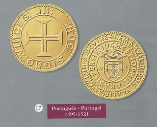 GRANDI MONETA PORTOGHESE IN ORO ANNO 1520 40 mm. PERFETTA