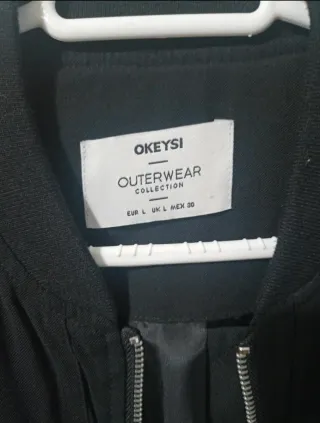 Parka larga fina negra