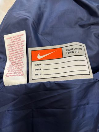 Chaquetón larga acolchada Nike azul