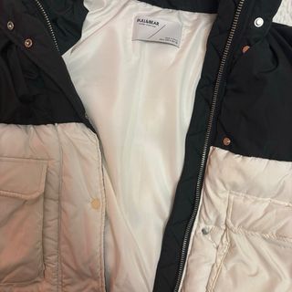 Chaqueta corta acolchada bicolor