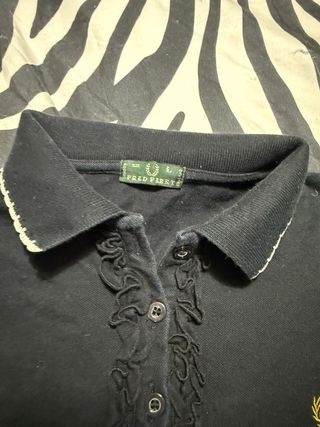 Polo Fred Perry Vintage Negro Manga Larga