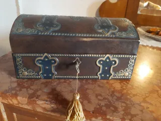 Bauletto portagioie vintage similpelle