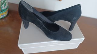 Tamaris Scarpe Décolleté Scamosciate Nere