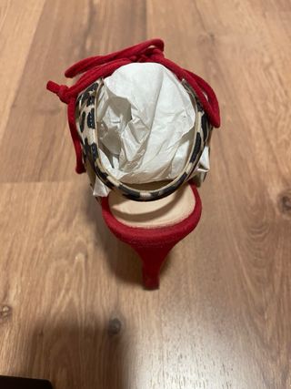 Zapatos Lodi tacón leopardo y rojo