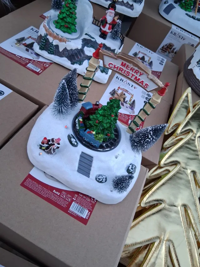 Treno di Natale con Luci e Musica