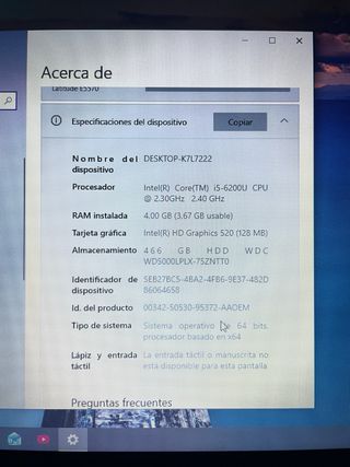 Dell Latitude E5570 Orden. i5 Portátil teclas ilum