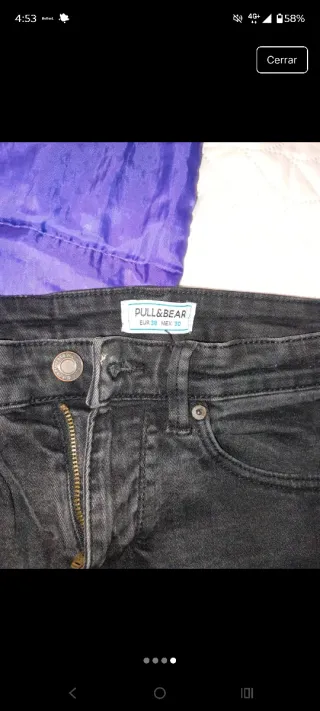 Pantalones vaqueros negros mujer Pull&Bear