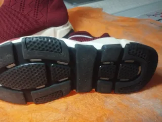 Botines granate tejido