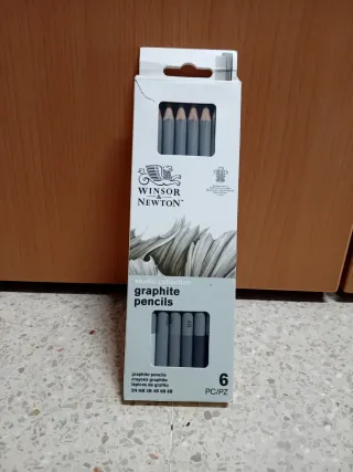 6 lapices grafito winsor & newton