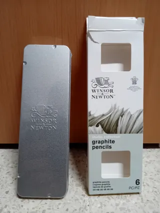 6 lapices grafito winsor & newton