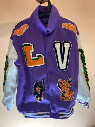 Sudadera Louis Vuitton Morada y Blanca