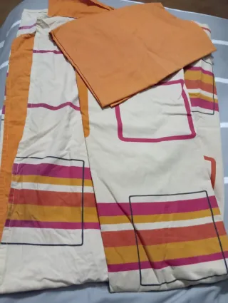 Funda Nórdica Beige y Naranja