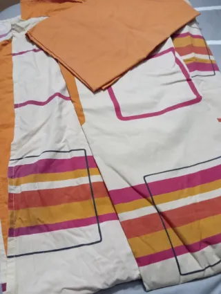 Funda Nórdica Beige y Naranja